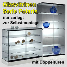 Glasvitrine Polaris Doppeltueren