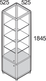 Standglasvitrine BM52-52 Glasvitrinen Standglasvitrine BM52-52 Glasvitrinen