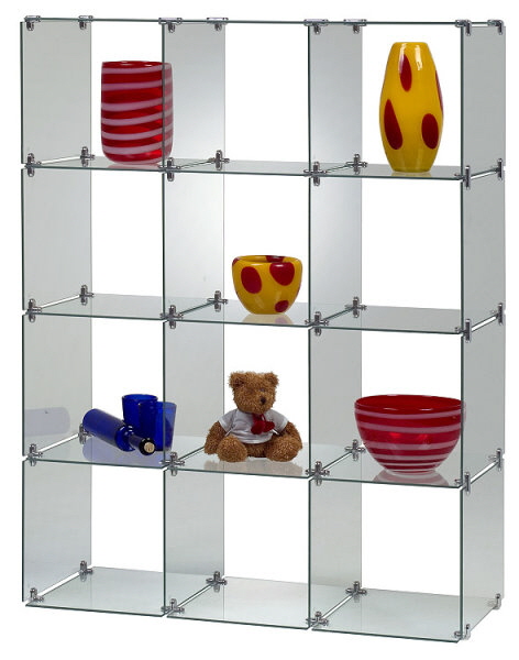 Selbstbauvitrine mit 12 Feldern Selbstbauvitrine mit 12 Feldern