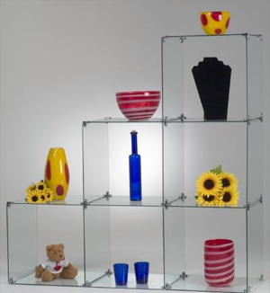 Selbstbauvitrine mit 6 Feldern Selbstbauvitrine mit 6 Feldern