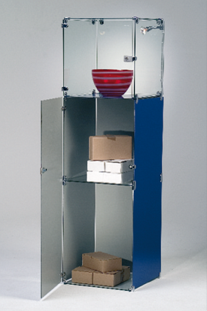 Glashaubenvitrine mit Unterschrank zum öffnen Glashaubenvitrine mit Unterschrank zum öffnen