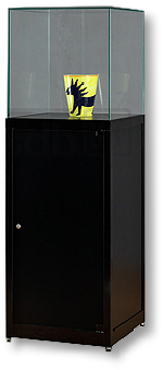 Standvitrine mit Glassturz Standvitrine mit Glassturz