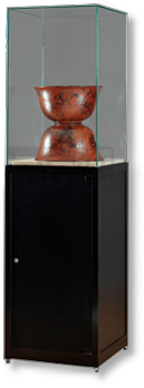 Glasvitrine 1800 S mit Drehtuer und Glassturz Glasvitrine 1800 S mit Drehtuer und Glassturz