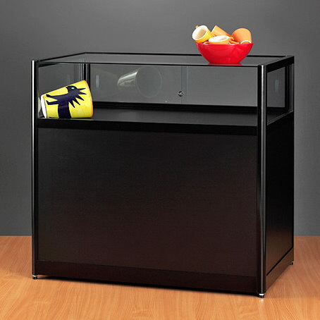 92100089 1000-O-Schwarz Glasvitrine Tischvitrine Museumsvitrine 92100089 1000-O-Schwarz Glasvitrine Tischvitrine Museumsvitrine