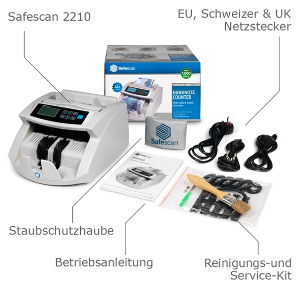 SAFESCAN 2210 - Banknotenzhler mit UV-Falschgelderkennung